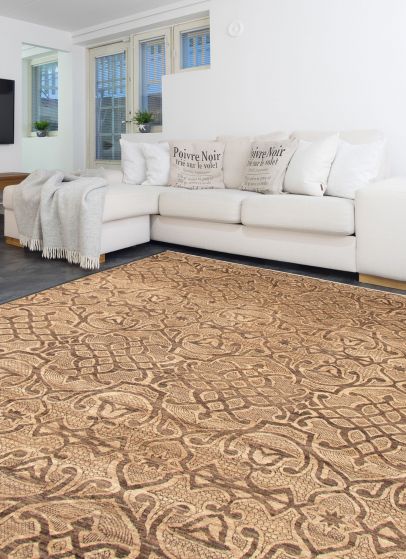 Pakistani Lahore Finest Collection 8'1" x 9'11" Hand-knotted Wool Rug 