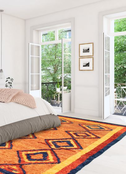 Pakistani Pak Finest Marrakesh 7'1" x 8'9" Hand-knotted Wool Rug 