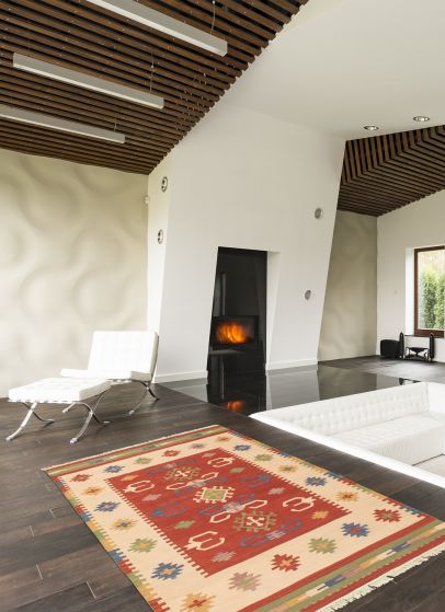 Kilim sivas 5'7" x 7'8" en laine