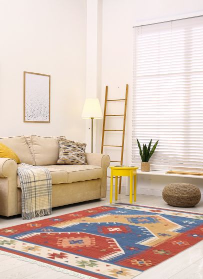 Kilim sivas 4'0" x 5'9" en laine