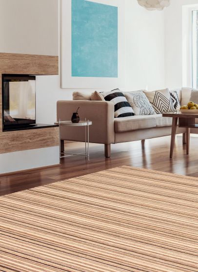 Indian Ananda 8'1" x 9'10" Hand Loomed Wool Rug 