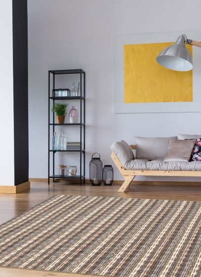 Indian Sienna 5'3" x 7'7" Braided Weave Wool Rug 