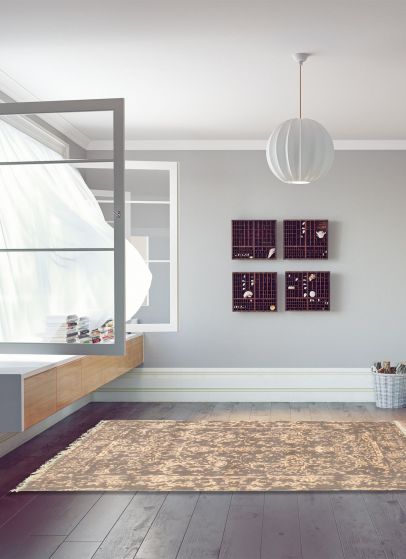 Indian La Seda 3'11" x 5'11" Hand-knotted Silk, Wool Rug 