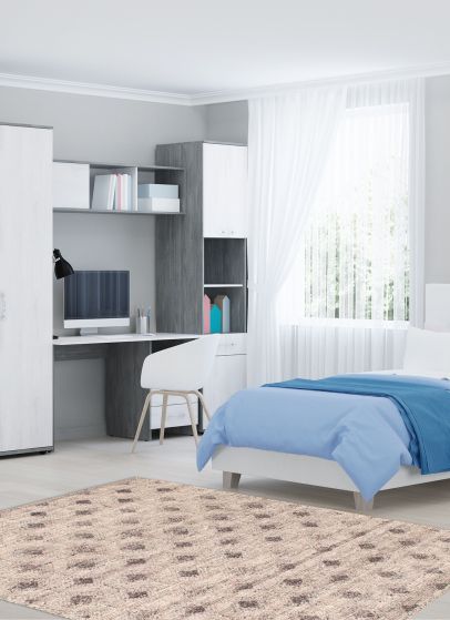 Tapis sienna 5'3" x 7'7" en laine torsadée