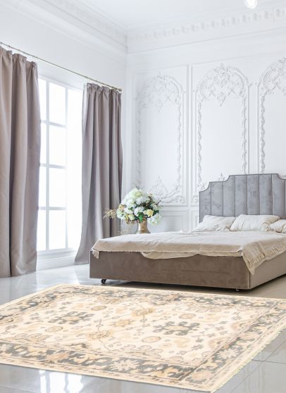 Tapis oushak royal 4'1" x 5'11" en laine
