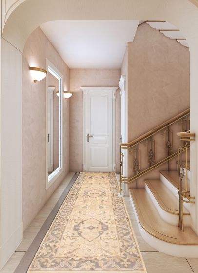 Tapis oushak royal 2'7" x 9'10" en laine