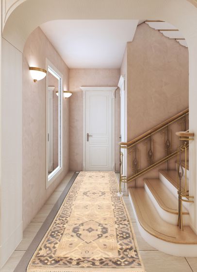 Tapis oushak royal 2'6" x 9'10" en laine
