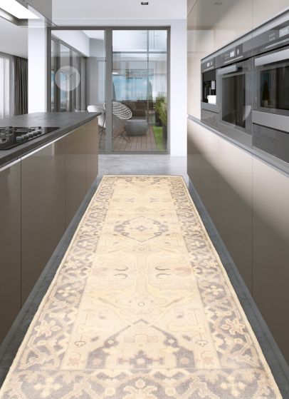 Tapis oushak royal 2'7" x 7'10" en laine