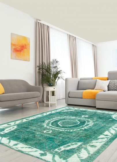 Tapis surteint coloré 6'7" x 9'0" en laine