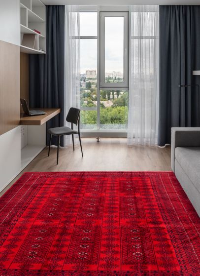 Afghan Rizbaft 6'3" x 9'4" Hand-knotted Wool Rug 
