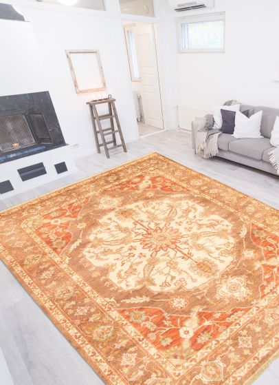 Indian Finest Agra Jaipur 8'0" x 11'1" Hand-knotted Wool Rug 
