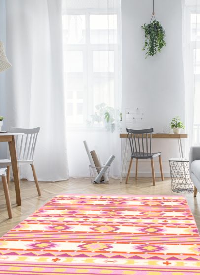 Turkish Ankara FW 5'0" x 8'0" Flat-Weave Wool Kilim 