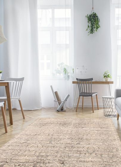 Indian Galleria 4'10" x 7'10" Hand Loomed Viscose Rug 