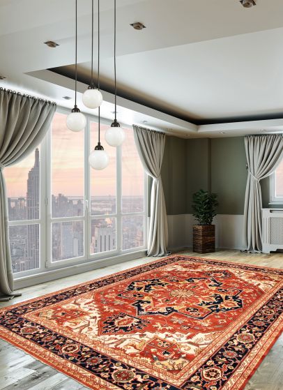 Indian Serapi Heritage 11'11" x 17'8" Hand-knotted Wool Rug 