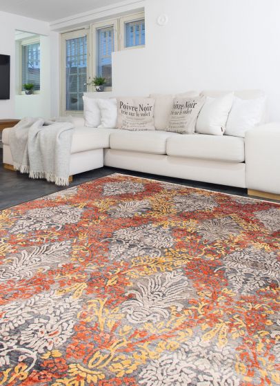 Indian Heritage 7'11" x 9'11" Hand-knotted Silk, Wool Rug 