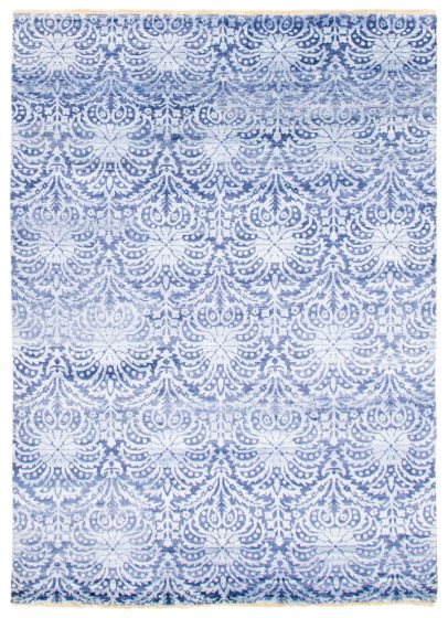 Indian Heritage 5'8" x 7'10" Hand-knotted Silk Rug 