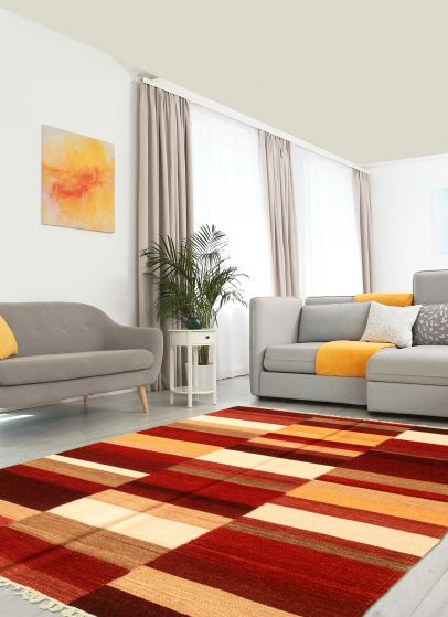 Turkish Ankara FW 5'3" x 7'5" Flat-Weave Wool Kilim 