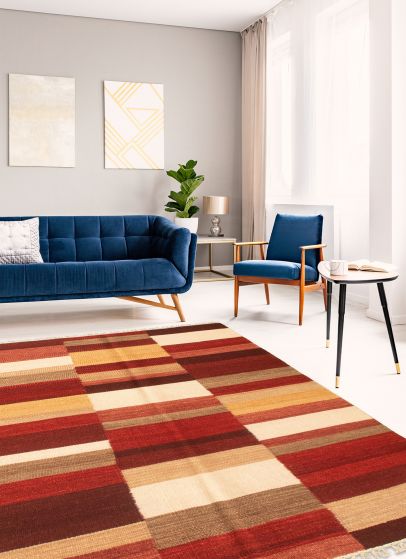 Turkish Ankara FW 5'3" x 7'10" Flat-Weave Wool Kilim 