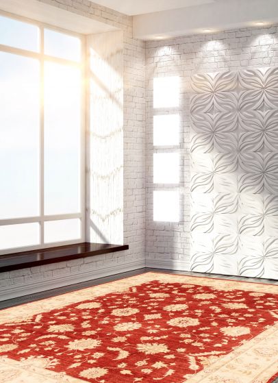Afghan Chobi Finest 7'11" x 9'9" Hand-knotted Wool Rug 
