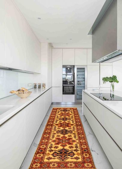 Afghan Finest Kargahi 2'9" x 9'4" Hand-knotted Wool Rug 