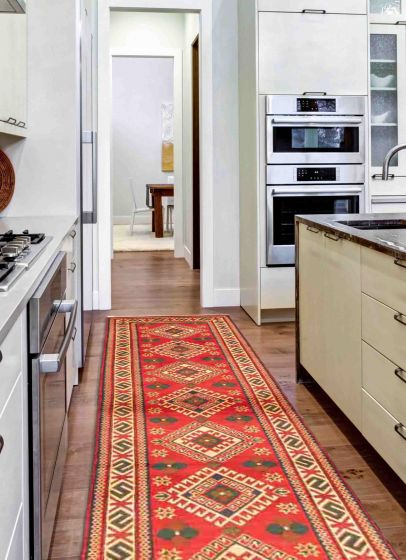 Afghan Finest Kargahi 2'8" x 9'7" Hand-knotted Wool Rug 