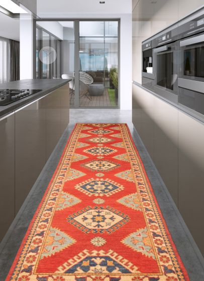 Afghan Finest Ghazni 2'8" x 10'1" Hand-knotted Wool Rug 