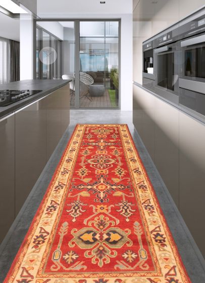 Afghan Finest Ghazni 2'8" x 9'6" Hand-knotted Wool Rug 