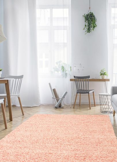 Indian Sienna 5'4" x 7'4" Braid weave Wool Rug 
