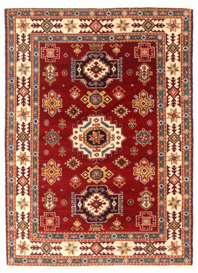 Indian Royal Kazak 5'3" x 7'8" Hand-knotted Wool Rug 