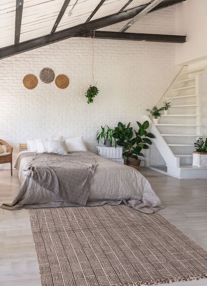 Indian Sienna 5'3" x 7'5" Hand Tufted Wool Rug 