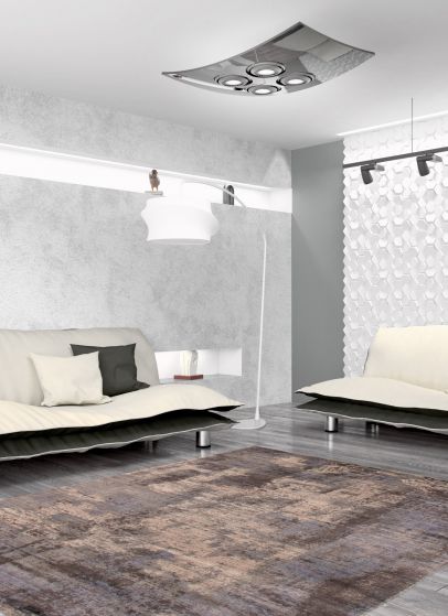 Indian Galleria 4'10" x 7'3" Hand Loomed Viscose & Wool Rug 