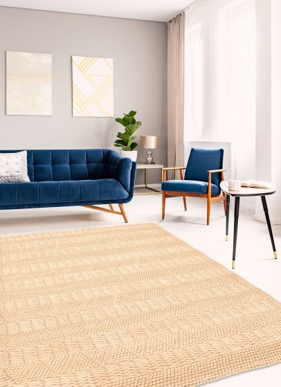 Tapis sienna 5'3" x 7'11" en laine torsadée