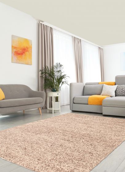 Indian Sienna 5'4" x 7'7" Hand Tufted Wool Rug 