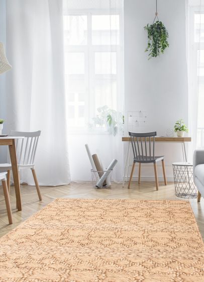 Tapis sienna 5'2" x 7'3" en laine torsadée