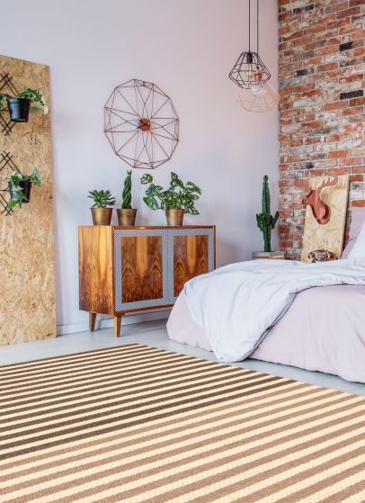 Tapis sienna 4'8" x 6'6" en laine torsadée