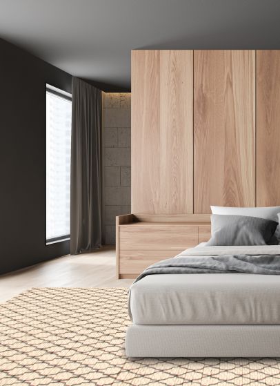 Tapis sienna 5'4" x 7'6" en laine torsadée