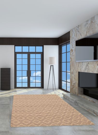 Tapis sienna 5'3" x 6'11" en laine torsadée