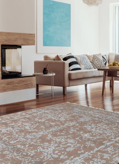 Indian La Seda 4'5" x 6'8" Hand-knotted Silk Rug 