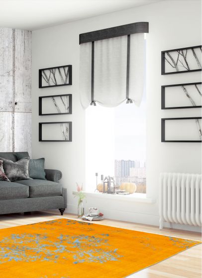 Tapis la seda 3'11" x 5'11" en laine & soie artificielle