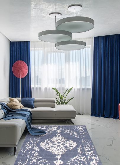 Tapis la seda 3'11" x 5'11" en laine & soie artificielle