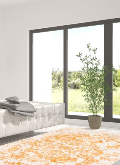 Tapis la seda 4'0" x 5'9" en laine & soie artificielle