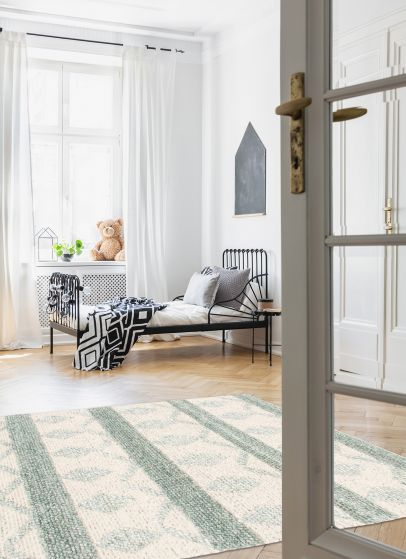 Tapis sienna 4'11" x 7'10" en laine torsadée