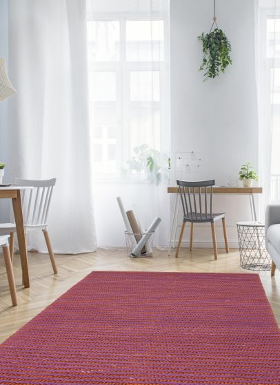 Indian Sienna 5'1" x 8'0" Braided Weave Wool Rug 
