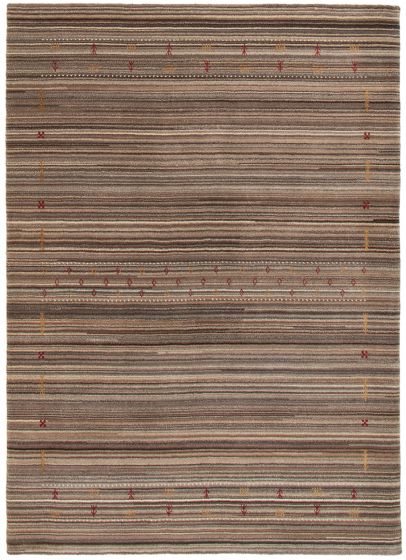 Indian Kashkuli Gabbeh 5'7" x 7'8" Hand Loomed Wool Rug 