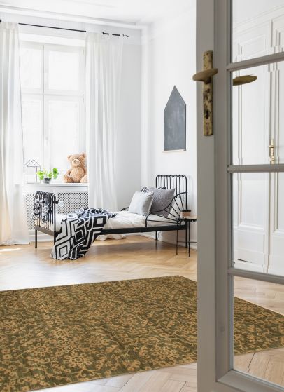 Indian Heritage 5'7" x 8'0" Hand-knotted Wool Rug 