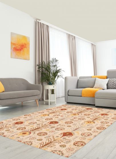 Indian Heritage 5'8" x 7'11" Hand-knotted Wool Rug 