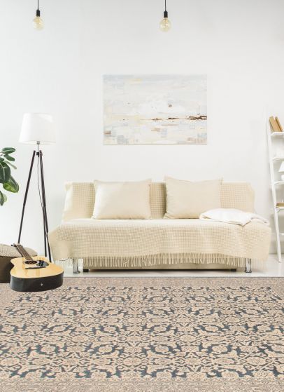 Indian Jamshidpour 8'0" x 9'8" Hand-knotted Wool Rug 