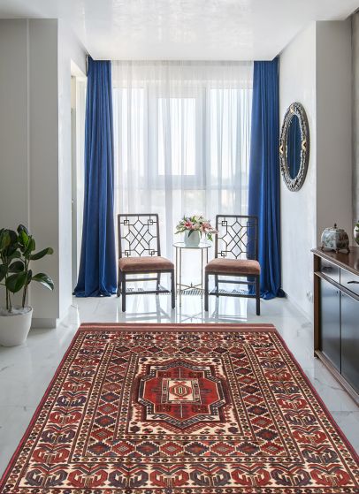Afghan Tajik Caucasian 6'3" x 9'1" Hand-knotted Wool Rug 