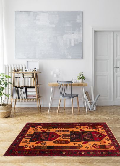 Tapis teimani 2'9" x 4'6" en laine