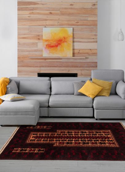 Tapis teimani 2'9" x 4'7" en laine